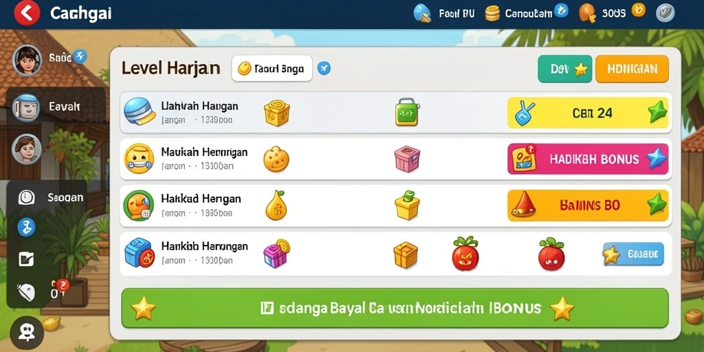 Tampilan antarmuka permainan yang menarik.
