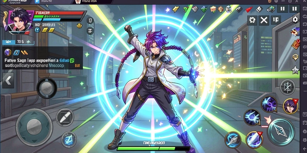 Screenshot NAGA11 yang menampilkan tampilan awal permainan.