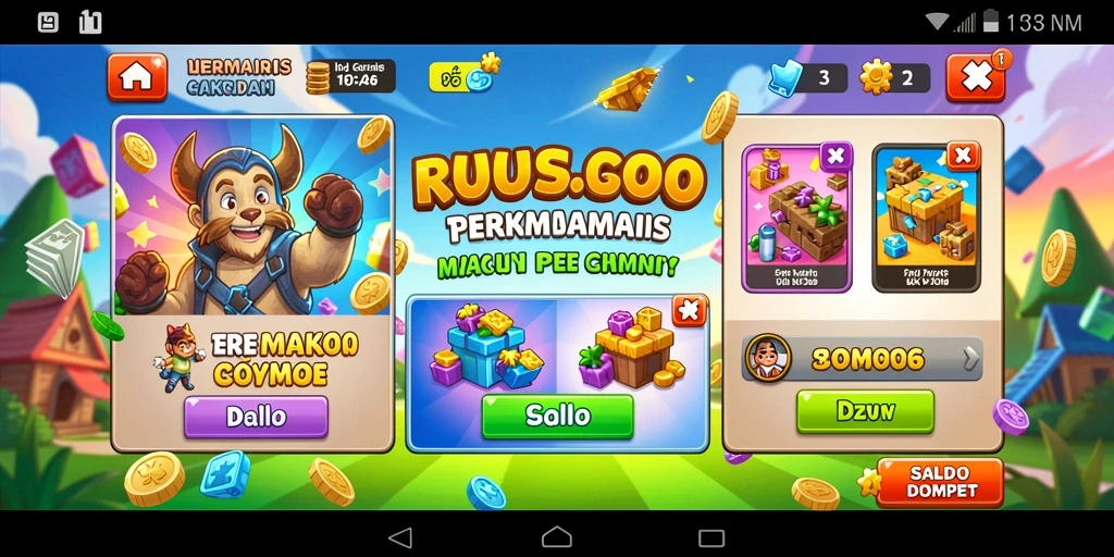 Screenshot aplikasi PUTARMEGA menampilkan layar permainan yang menarik.