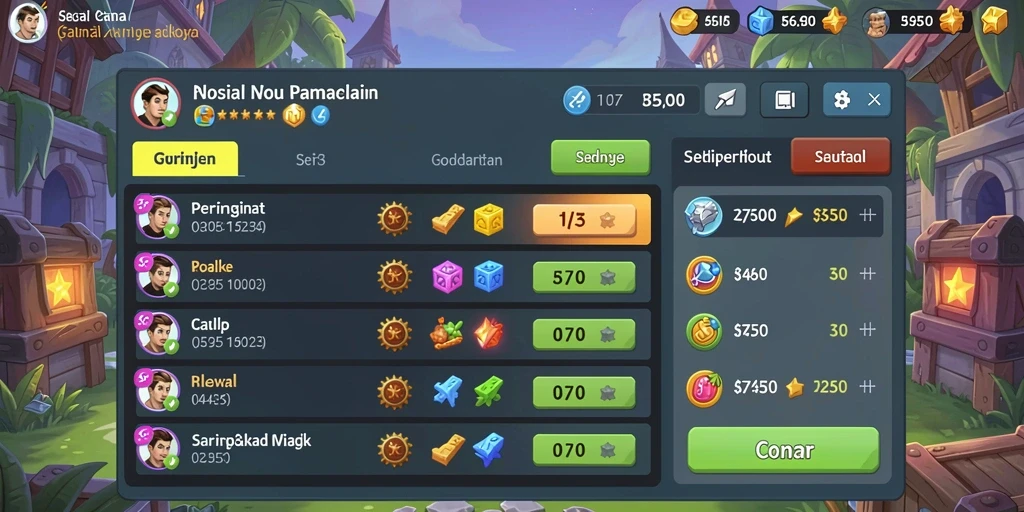 Menampilkan berbagai tema slot yang menarik.